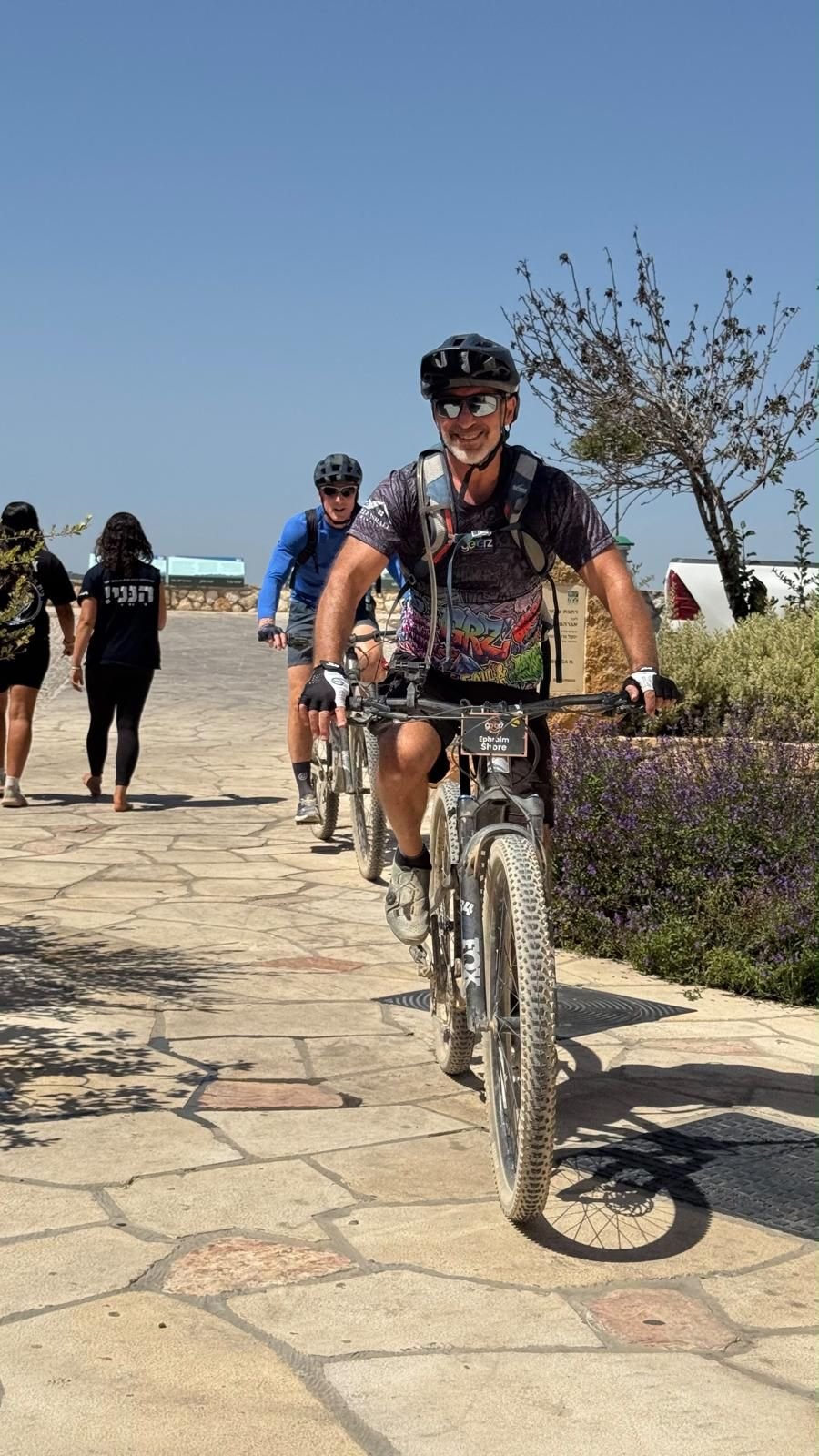 Ephraim Shore on a bike tour